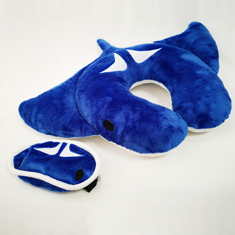 Manta Cartoon U Type Pillow Travel Neck Pillow Cervical Spine Plane U Shape Pillow Neck Car Nap Cute With Blindfold