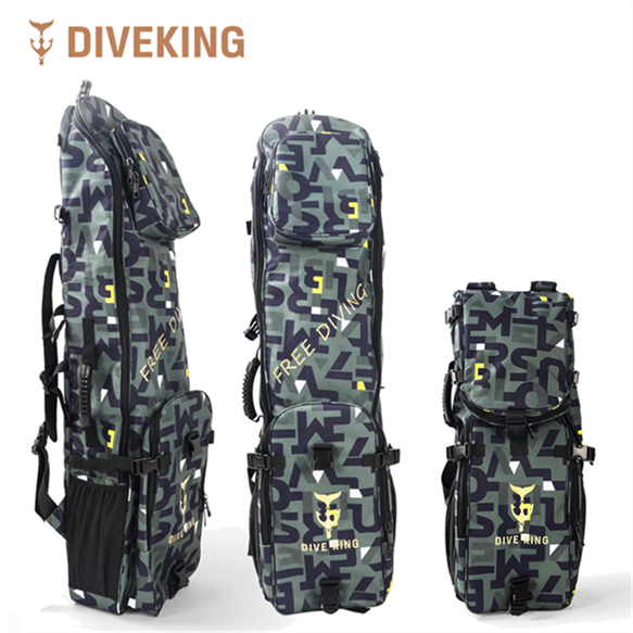 DIVEKING new camouflage free diving long fin backpack folding boarding large capacity can put C4