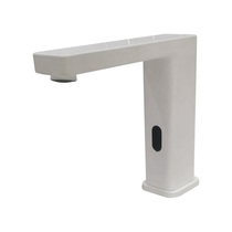 Wood clean wash table basin automatic induction faucet all copper cold and hot water automatic hand wash machine AC and DC temperature adjustable