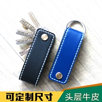 Ключница ручной работы, кожаный маленький брелок, из натуральной кожи, воловья кожа