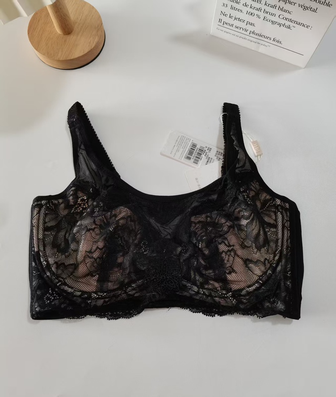 Clearance Sale: Feige Betty Bra G4435 Adjustable Bra, Ultra-Thin Summer Style, Full Cup, Black