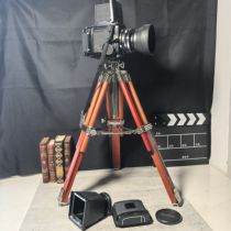 Internet celebrity Mamiya Mamiya RB67 medium format film camera 127mm f3 8 lens wooden tripod ornaments