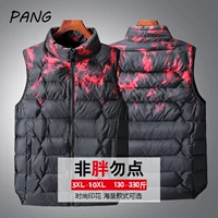 10XL vest nam kích thước lớn đứng cổ áo tăng xu hướng phân bón thêm lớn xuống bông vest không tay mùa đông tải 330 kg áo khoác đông nam