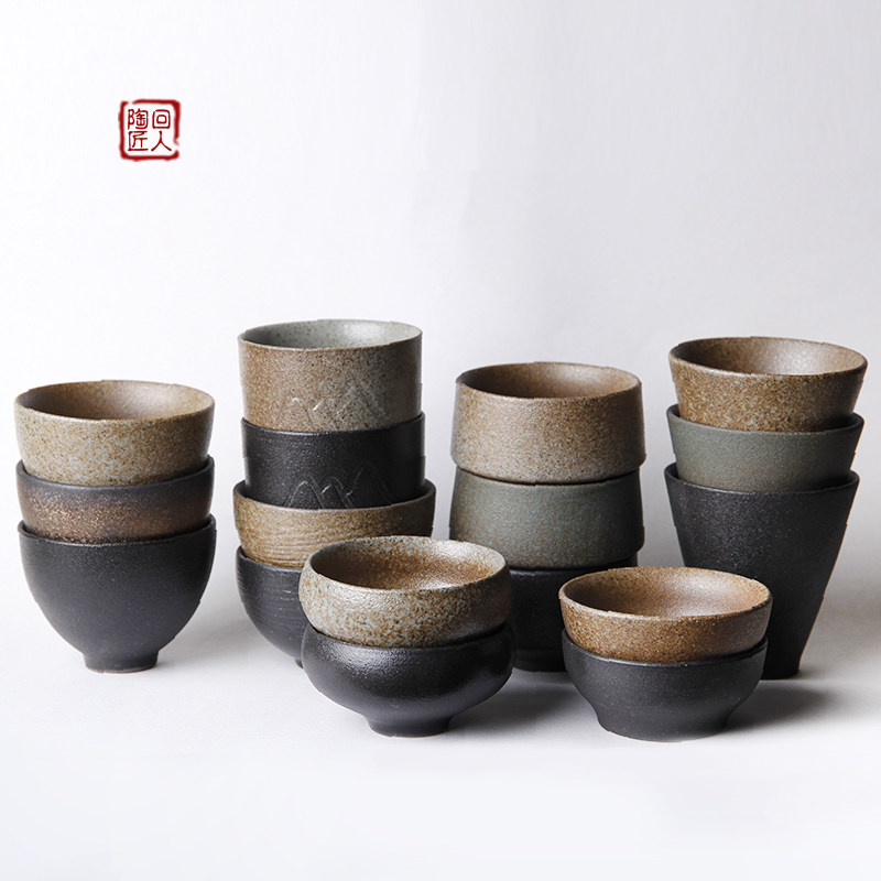 Creative Comeback Kiln of Coarse Pottery Teacup Tea Tea Tea Cup Gov Tea Cup Single Cup Tasting Cup Smelling Cup Smelling Cup Tea Bowl