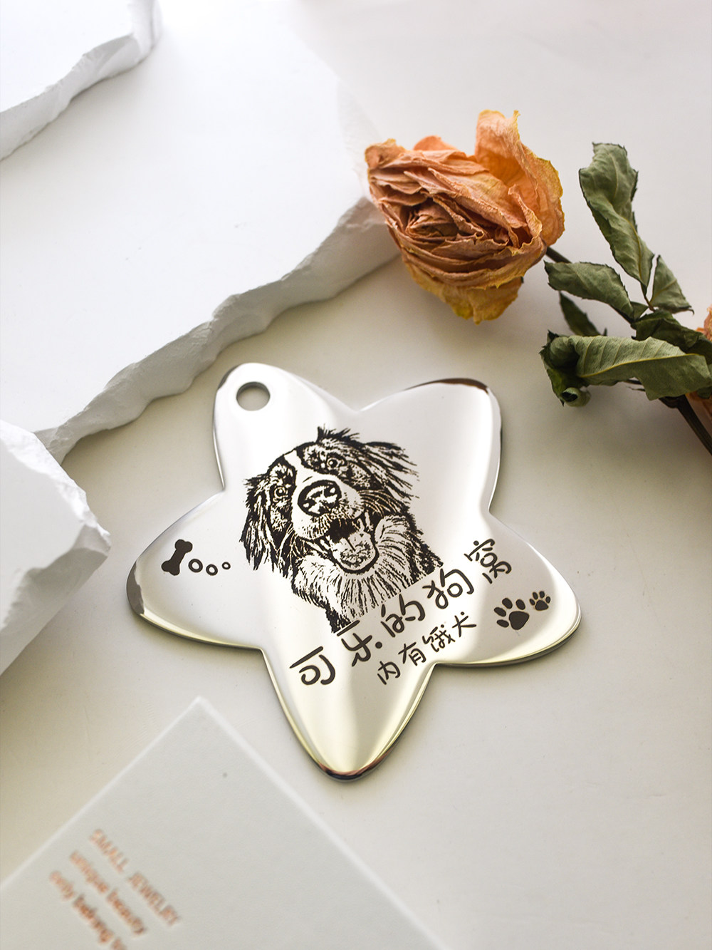 Ins style lettering photos pet cats and dogs house number car Christmas tree pendant tag office table decoration