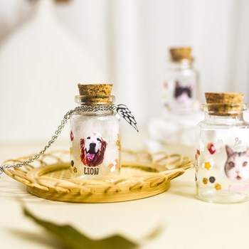 Cat and Dog Hair Bottle Pendant Car Hanging Ornament Pet Keepsake Memorial Box for Remembering Loved Ones after Death, Gift for Friends
