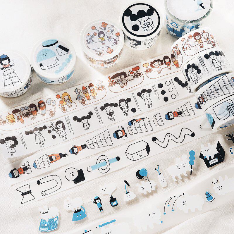 The whole roll of right-handed Superman tape dog cloud jump box afternoon pet tape full package Taiwan characters cute