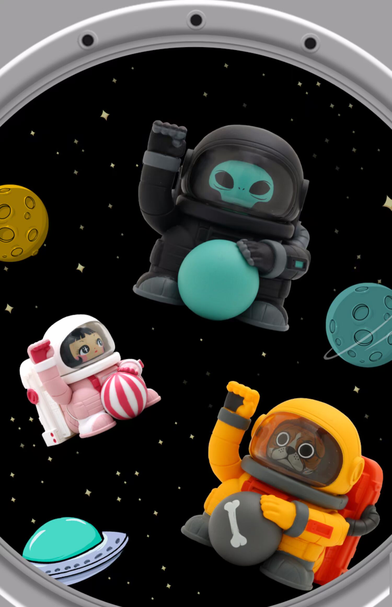 Thời gian mới 52toys Hộp kẹo mèo may mắn phi hành gia mù hộp búp bê trứng hai nhân vật trang trí làm bằng tay - Capsule Đồ chơi / Búp bê / BJD / Đồ chơi binh sĩ mô hình onepiece