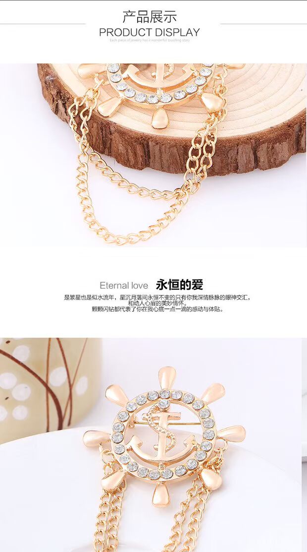 Thời trang Nhật Bản và Hàn Quốc cao cấp chéo nam trâm cài áo khoác Hàn Quốc phù hợp với áo khoác nữ cài áo công sở đẹp
