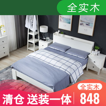1 5 m beds suitable for small household type domestic children single solid wood bed Elevated Bed Xiaomi Bookshelf with a product minimalist style
