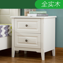 Han Style Fields Garden Bed Head Cabinet Full Solid Wood Furniture Au Style Storage Lockers Mediterranean Containing Cabinet Pure Pine Wood Bedside Cabinet