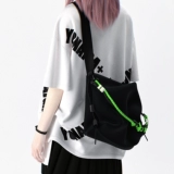 YONAIGA Tide, оригинальная черная нейлоновая сумка через плечо, школьный рюкзак, сумка на одно плечо подходит для мужчин и женщин