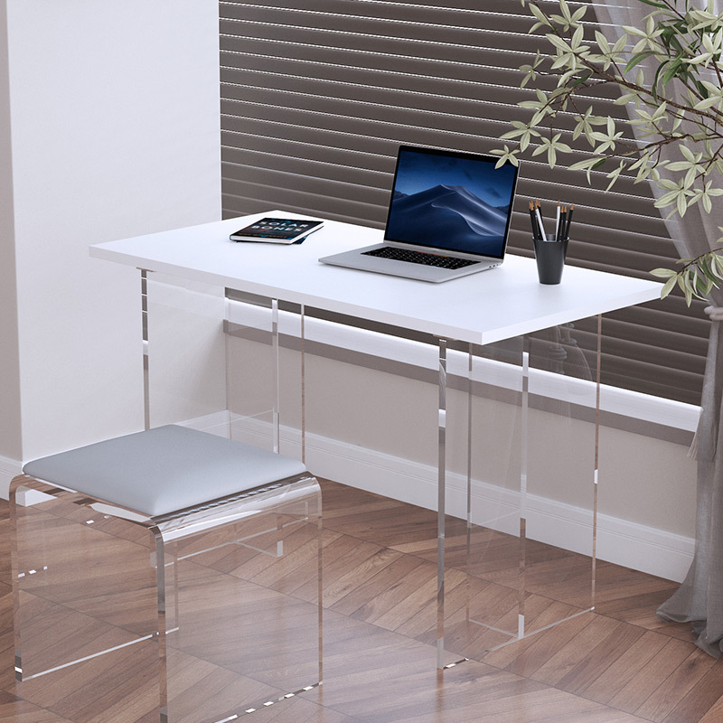 Simple Solid Wood Acrylic Floating Table Desk Computer Desk Office Desk Bedroom Long Table Study Table Dressing Table