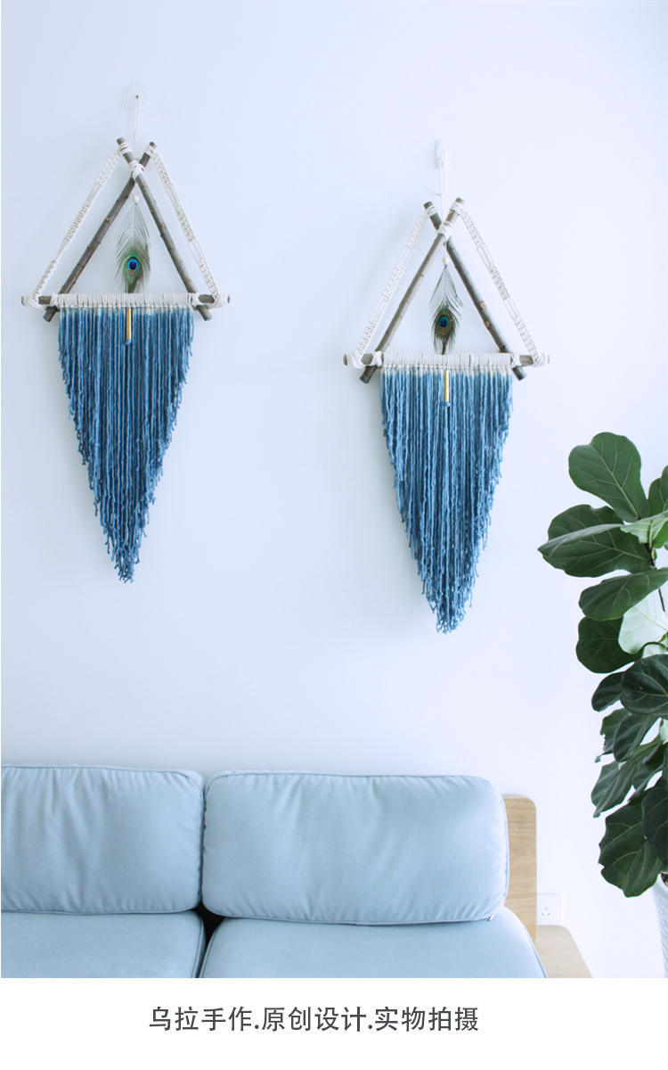 Siniora làm bằng tay lông chim dệt tấm thảm treo tường trang trí tường tấm thảm Bohemian B & B mô hình tốt trong live in - Tapestry thảm trang trí phòng ngủ