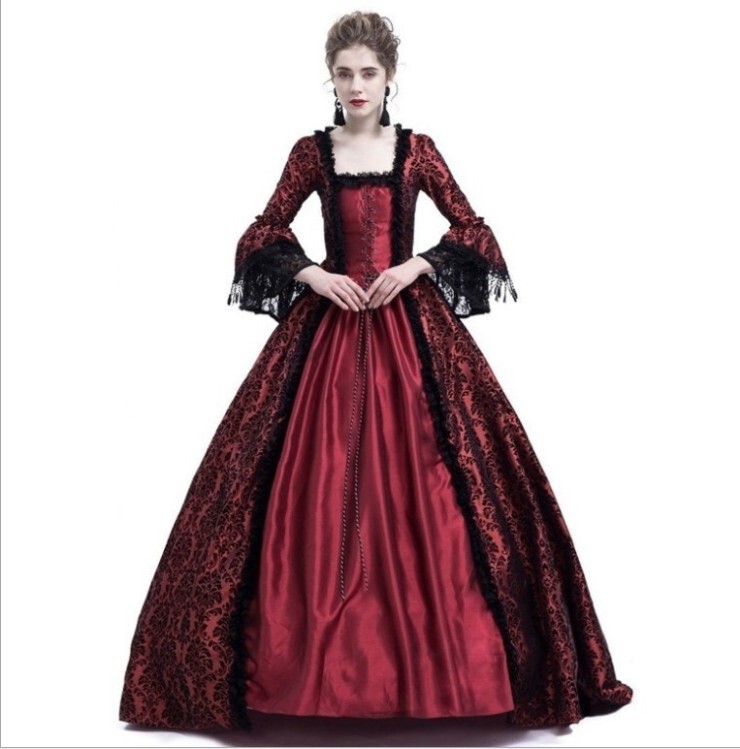Rent Medieval European-Style Royal Aristocratic Princess Dresses, European Court Gowns, Mid-Autumn Festival Party Dresses, Short Plays, Christmas Costumes