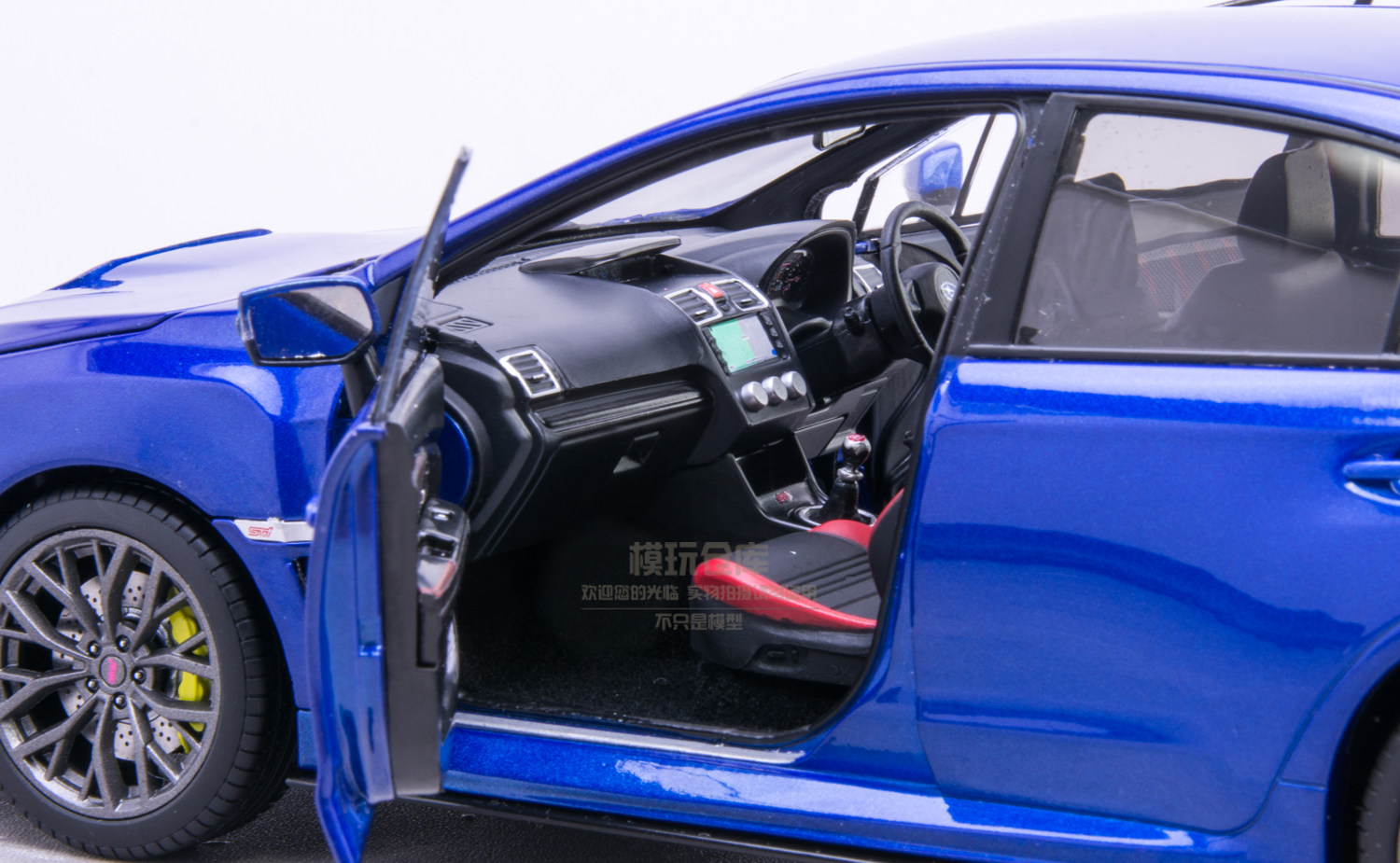 1: 18 Sun Star Subaru Leopard WRX sti 2018 Blue Sports Car Alloy