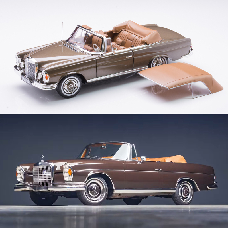 1:18 Norev Mercedes-Benz W111 280Se 1969 Convertible Alloy Car Model