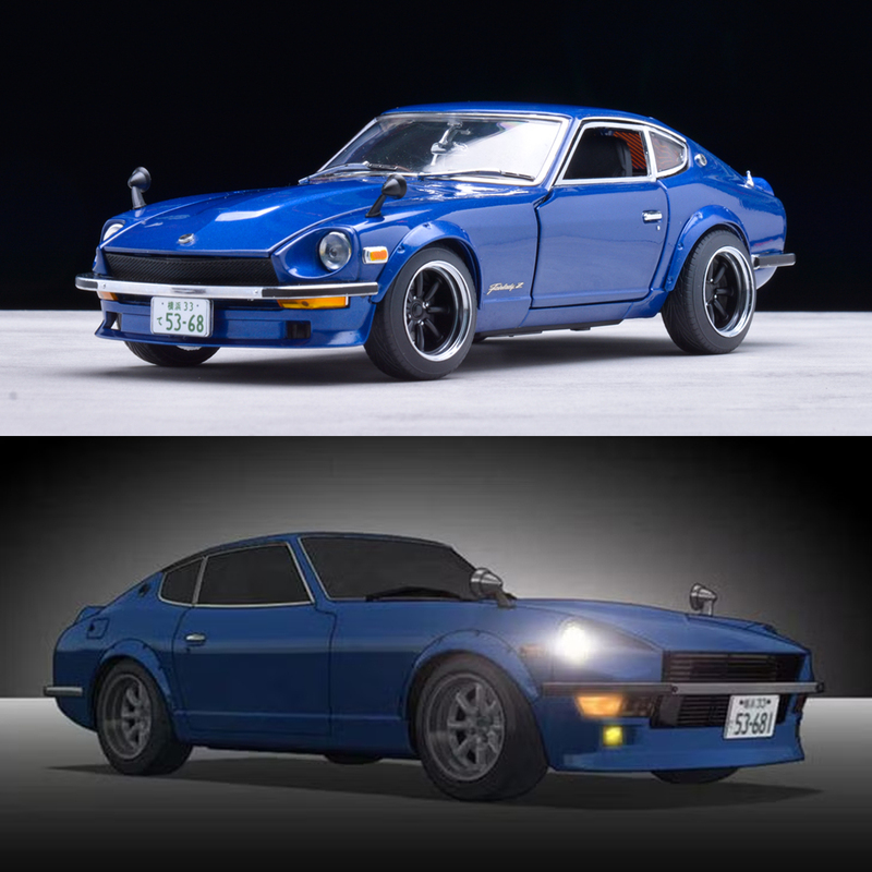 1:18 Sun Star Nissan S30 Fairlady Z Wangan Midnight Blue Alloy Car Model