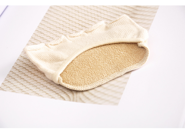 Cotton cao gót vớ vô hình nông miệng nửa palm socks ngón chân cái đệm mặc bị rò rỉ toe pad nửa năm vớ ngón tay