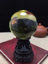 Natural yellow crystal ball ornaments