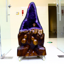 Natural purple crystal cave ornaments Amethyst cave agate cave Crystal Cave original stone money bag Zhaozhen house wind