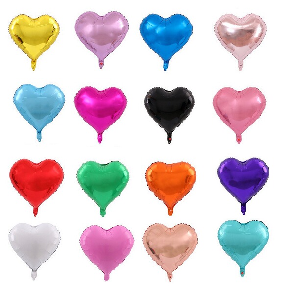 Metal Macaron Heart-Shaped Wedding Room Laser Aluminum Balloon