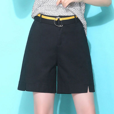 工装五分裤女夏2021新款高腰老爹裤宽松阔腿外穿白色短裤休闲裤