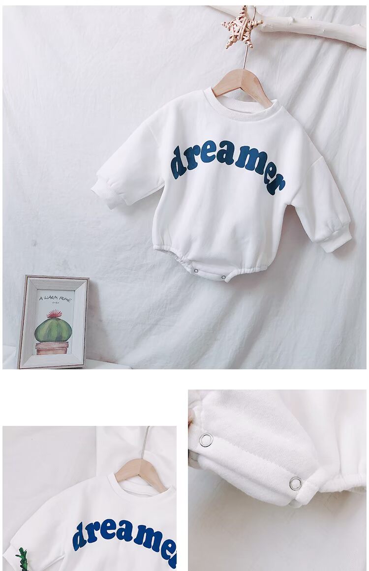 369 tháng nam và nữ kho báu phiên bản Hàn Quốc của mùa thu và mùa đông cộng với nhung ha cotton nguyên chất 0-1-2 tuổi trẻ em dày một mảnh romper body suit cho be