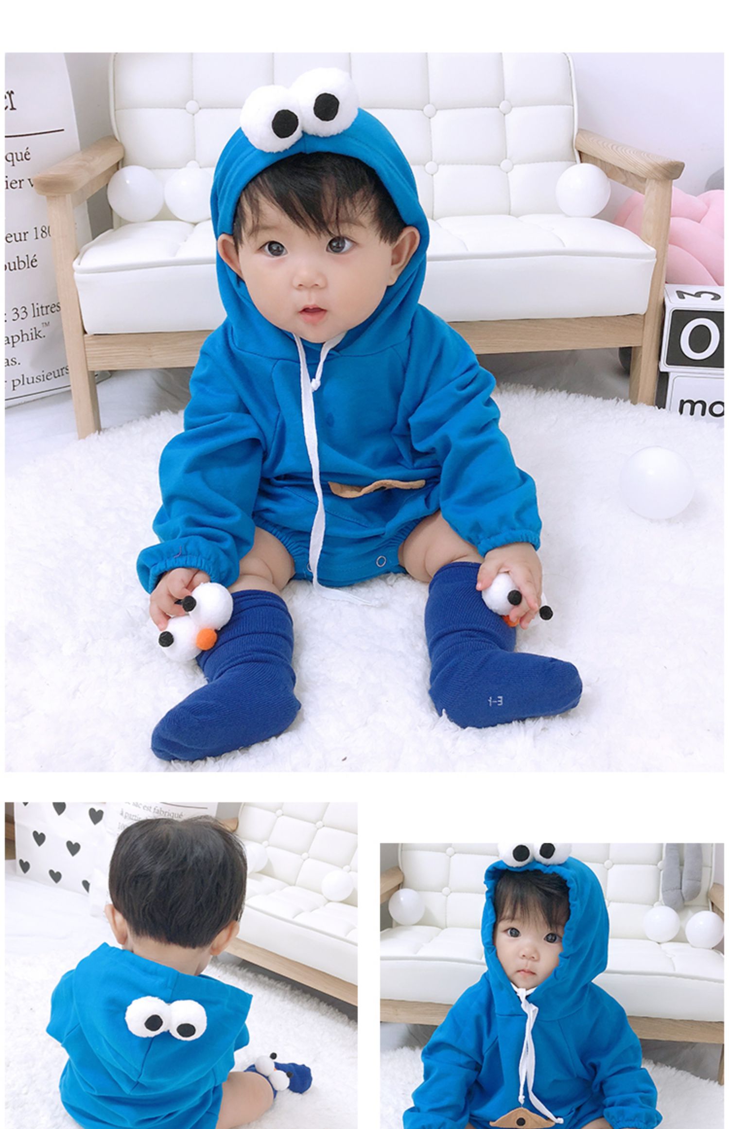 012 tuổi Quần áo mùa thu và mùa đông jumpsuit áo khoác 369 tháng quần áo trẻ em nữ và nhung romper túi dày quần áo rắm bộ body bé trai