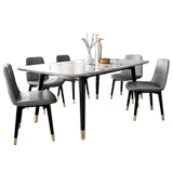 Мраморный современный прямоугольный стульчик для кормления для стола из натурального дерева