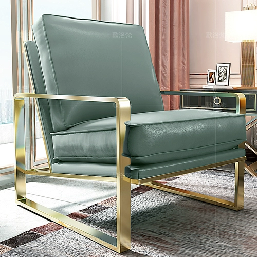 Nordic Light Luxury Leisure Leisure Tiger Staud Back Modern Гонконг -стиль Дизайнерский дизайнер гостиной одиночный диван