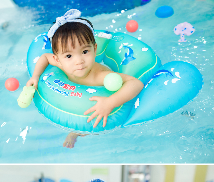 Vòng bơi cho bé, thắt lưng, trẻ sơ sinh, nách, vòng bơi cho bé, bể bơi chống rollover, 6 tháng - 3 tuổi - Cao su nổi phao chống lật