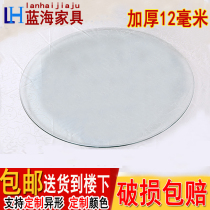 Tempered glass table top round table top made thick 12 mm square glass coffee table side round table table top