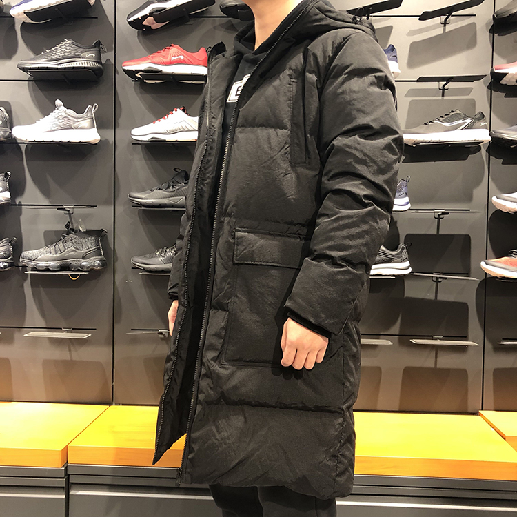 鸟 羽绒服 2018 áo khoác dài trùm đầu mùa đông mới dày 2085025 2085115 áo phao cổ lông