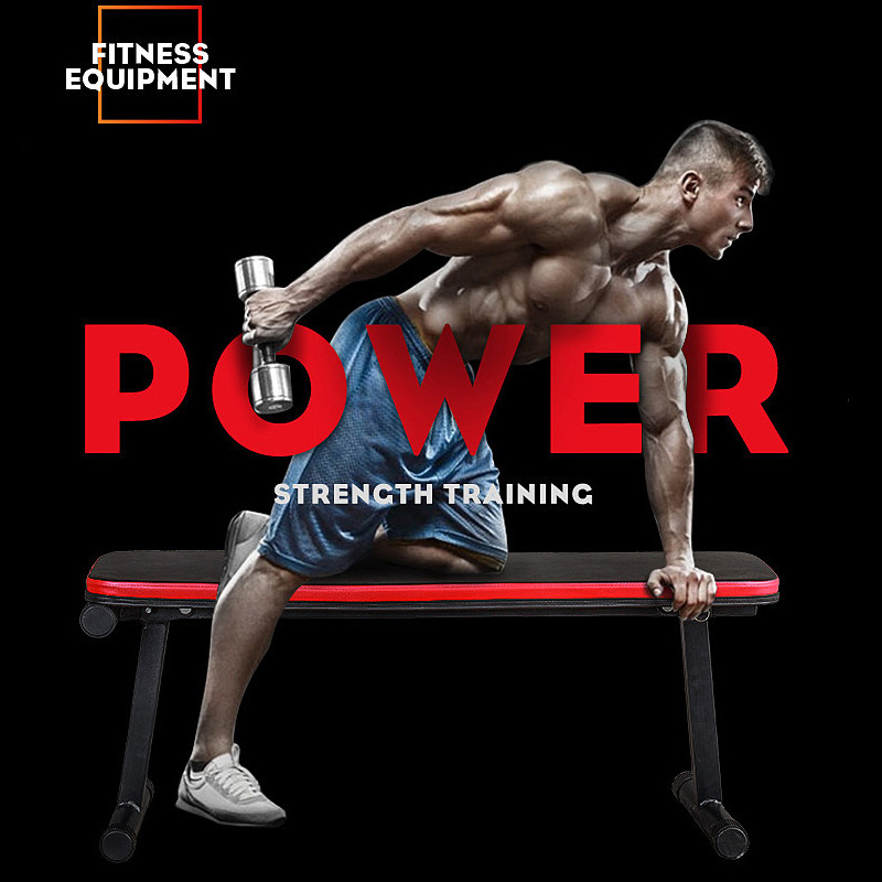 Multi-function dumbbells stool can be folded and pushed stool flat flying bird stool to supine and sit bodybuilding plate indoor fitness equipment