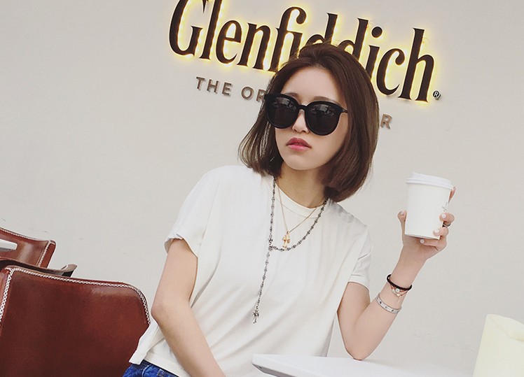 Kính râm mới 2018 nữ phiên bản Hàn Quốc của thủy triều retro Harajuku đen gm kính râm phân cực tròn mặt kính đỏ đường phố đánh bại tròng kính cận