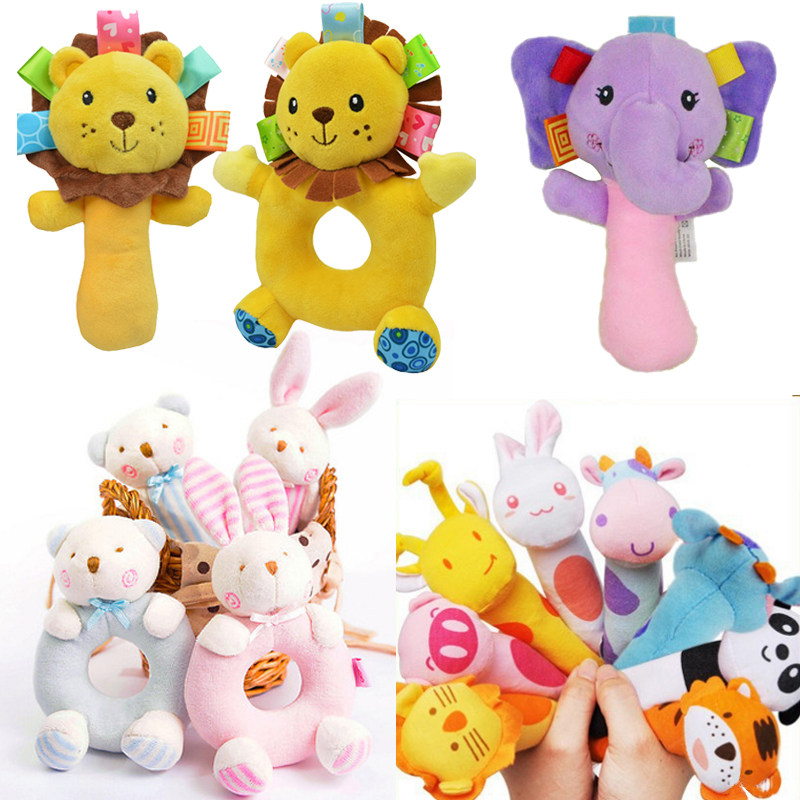Baby rocking bell BB stick Puzzle Plush Cloth Art Gripping Stick Baby Hand Grip 0-1-year-old knead called hand rattle toy