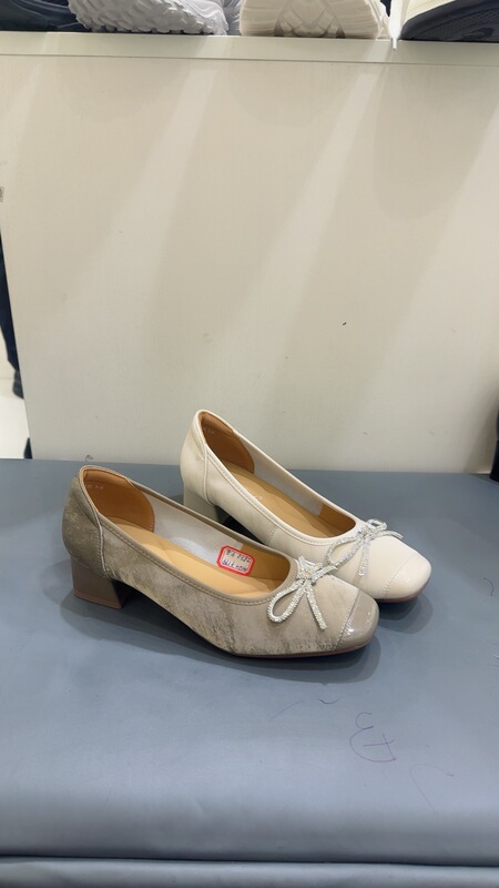 Kalaites New Style Shallow-Mouthed Single Shoes with Square Heels for Women 026192