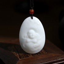 Xian Lantian Jade Buddha Pendant Neck Ornament Goddess Gift Model Always Smiles and Full of Blessings