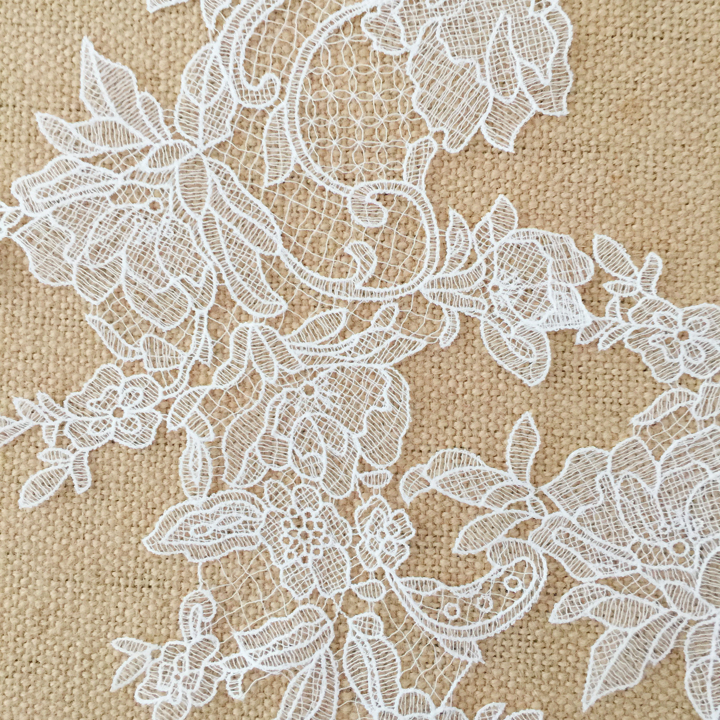 Fischseidenstoff-Aufnäher, Verspiegelte Blumen, Handgemachte DIY-Kleidung, Dekorationszubehör, Ausgehöhlt, 33x20cm, 10 Stück, 5 Paare – Detail 5