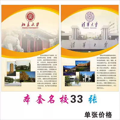 Famous School Poster China's Top Ten Famous Universities Introduction Wall Picture Campus Culture Poster School Layout Decoration Painting