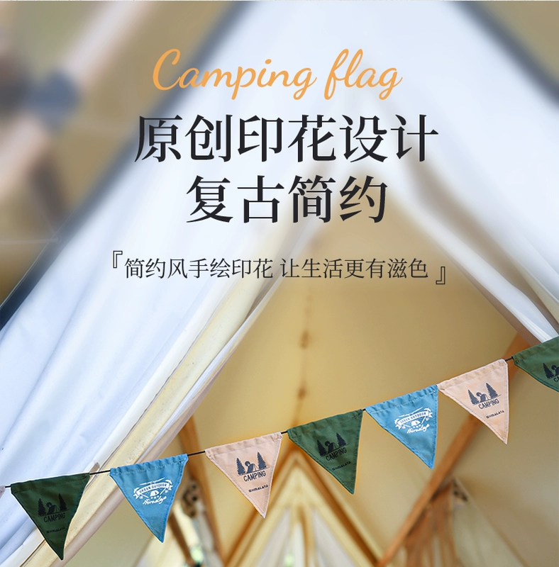 Không khí cắm trại Himalaya cờ ngoài trời lều trại tán trang trí cờ hiệu không khí lễ hội dã ngoại lá cờ nhỏ thuê lều phượt lều cắm trại tốt