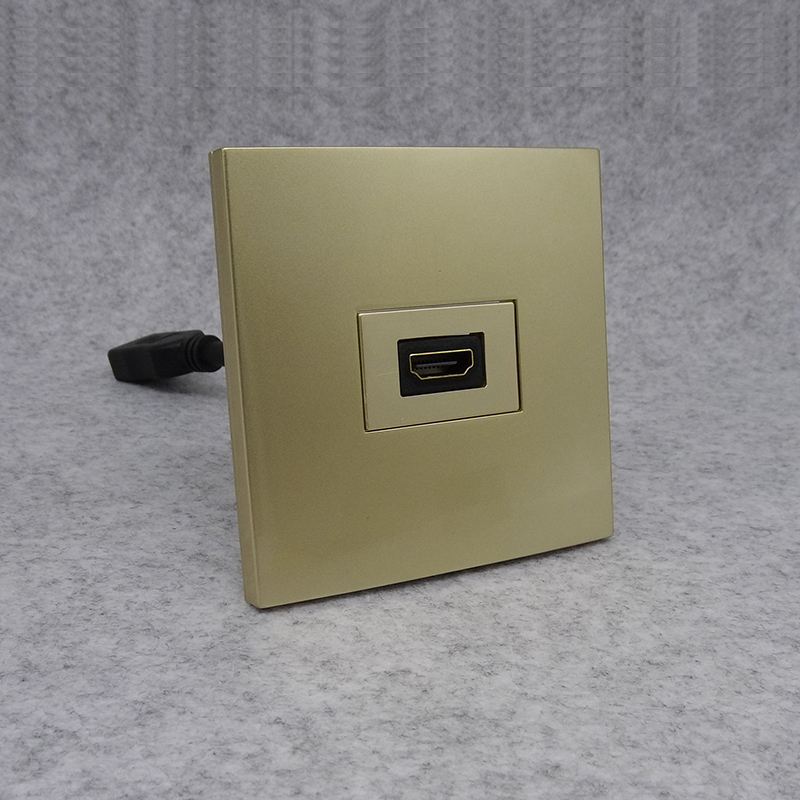 Champagne Gold 86 Type One HDMI with line high-definition socket panel with line 2 0 version in-line multimedia video-Taobao