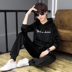 Winter Boy Big Boy 13 Teen 14 Dày 15 Gold Velvet 16 Áo len ấm áp Bộ 18 tuổi Học sinh trung học cơ sở pijama nam Bộ đồ