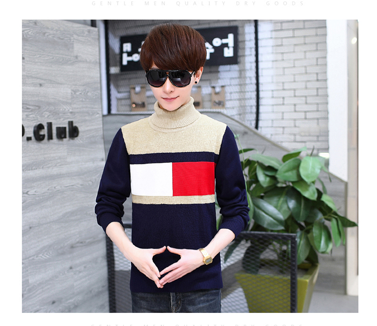 Mùa đông 13 cộng với nhung dày 14 áo len cao cổ ấm áp 15 chàng trai 16 áo len 18 tuổi học sinh trung học cơ sở 18 tuổi áo sweater nam