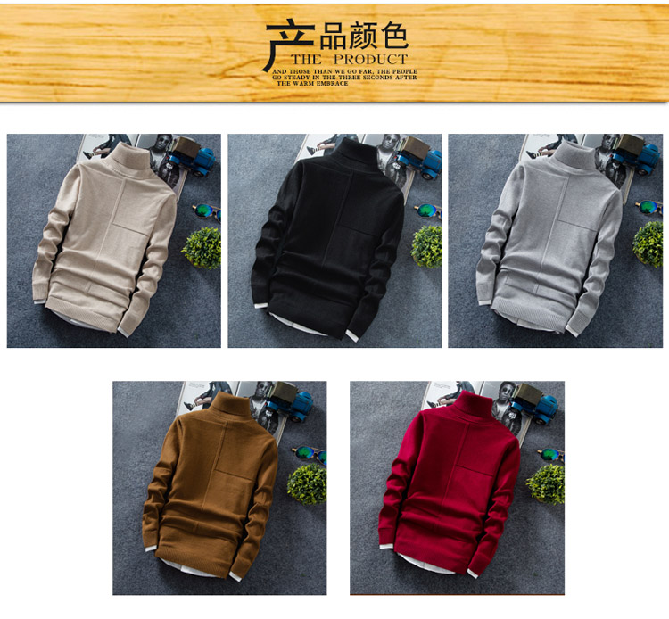 Mùa đông Hàn Quốc cổ cao 13 thiếu niên 15 cộng với nhung dày 16 học sinh trung học cơ sở 17 nam sinh áo len shop thời trang nam