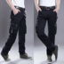 Mùa thu và mùa đông overalls quần yếm nam mạnh mẽ siêu mặc quần nam thanh niên thẳng lỏng kích thước lớn quần giản dị quần nam quần jean ống rộng nam Quần làm việc
