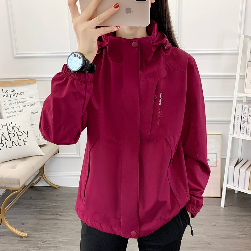 Outdoor Jacket for Women, Spring and Autumn Thin Sports Jacket, Couple's Windproof, Waterproof, Breathable Single-Layer Hiking and Mountaineering Clothing for Men