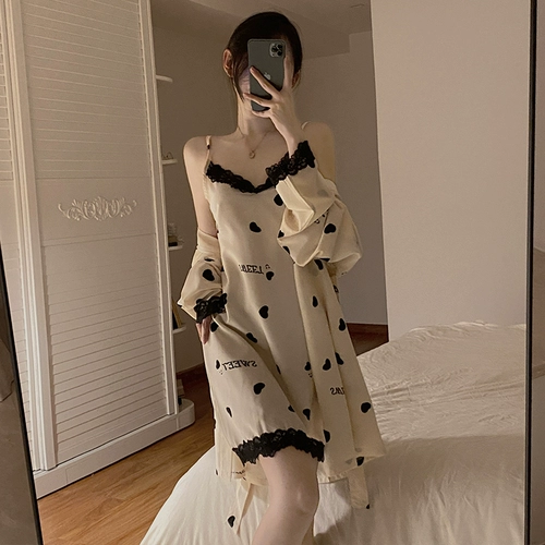 Летняя пижама, шелковый тонкий сексуальный комплект, 3 предмета, 4 предмета, коллекция 2023, эффект подтяжки