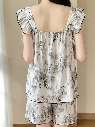 Этническая летняя пижама, вставки в бюстгальтер, этнический стиль, эффект подтяжки